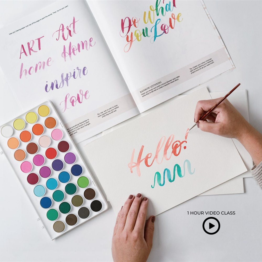 Watercolour Lettering Kit (With Online Class!) — Peak Paper Co.